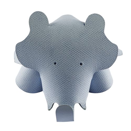 Enfeite Infantil Elefante em  Couro Azul