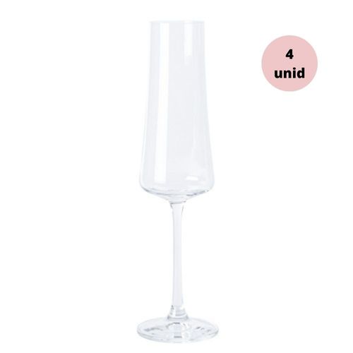 Kit Taça para Champagne 4 Unidades