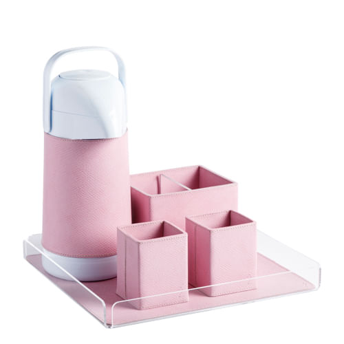 Kit  Higiene Infantil Rosa 5 peças