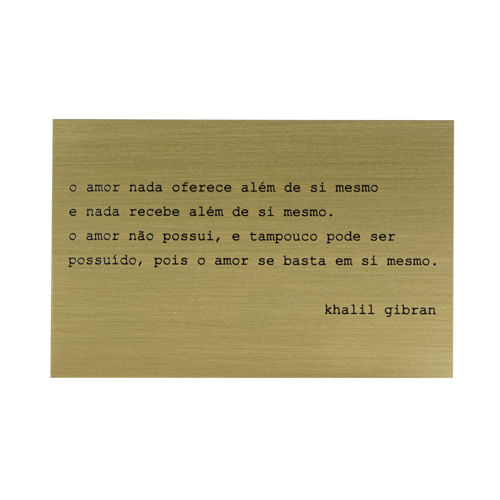 Placa Decorativa Poema Khalil Gibran