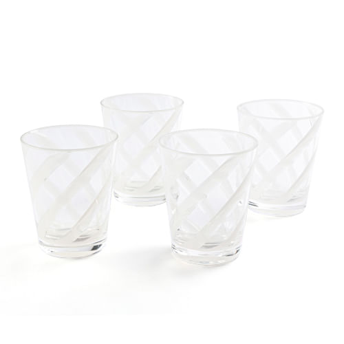 Kit Copo Short Drink Acrílico Escape Branco 4 Pcs