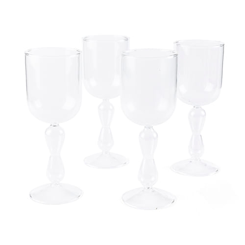 Kit Taça Vidro Escape Transparente 4 Pcs